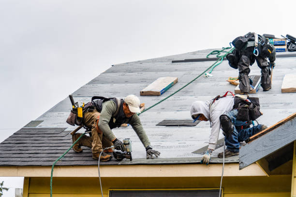 Professional Roof Installation technician working in Milton, NY